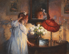The Mirror Albert Chevallier Tayler 1914 Victorian Nursery Art Print