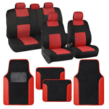 Bdk Polypro Red Car Seat Covers And All Season Carpet Floor Mats For Sedan Suv