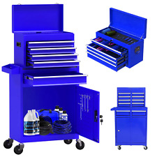 Aukfa Tool Chest 2 In 1 Steel Rolling Tool Box Cabinet On Wheels For Garage