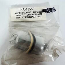 Universal 12v Chrome Plated Hot Rod License Lamp Assembly Vintique Hr-13550