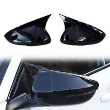 Pair For Honda Accord 2018-2022 Glossy Black 10th Jdm Rearview Mirror Cover Trim
