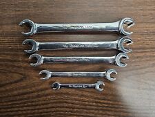Snap On Rxfs605b 5pc 6 Pt Sae Flank Drive Double End Flare Nut Line Wrench Set