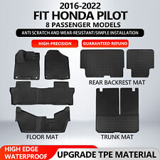 For 2016-2022 Honda Pilot Cargo Liners Backrest Mats Floor Mats Trunk Liners Tpe