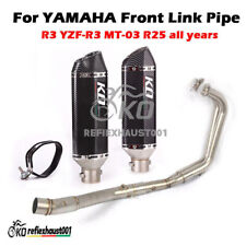 Front Link Pipe Exhaust Muffler Tube Modified Tip For Yamaha R3 Yzf-r3 Mt-03 R25