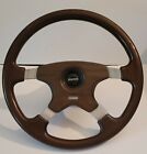 Momo Astra Wooden Steering Wheel Size 15 Mercedes Bmw Made Italy 4-90 4 Spoke