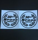 2x Black Spoon Sports Type One 30th Anniversary Jdm Decal Stickers Civic Accord