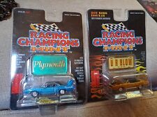 2 Plymouth 1970 Superbird Racing Champions Mint Hot Rod Gold Blue Open Hood 168