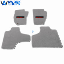 For 08-13 Jeep Liberty Nylon Gray Floor Mats Carpets Front Rear W Red Sport