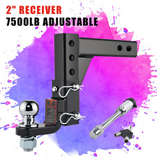2 Receiver Drop Adjustable With 2 Ball Tow Hitch 7500lbs Trailer Hitch Mounts