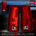 For 1988-1998 Chevy Ck Truck Replacement Led Brake Stop Tail Lights Lamps Red