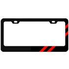 1x For Dodge Charger Accessories Red Car License Plate Frame Black Metal Cover