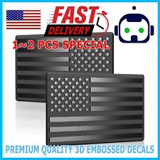 3d American Flag Emblem Sticker Metal Decal Black 5x 3 Car Truck Suv Decor