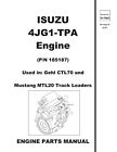 4jg1-tpa Engine Parts Manual Gehl Ctl70 Mustang Mtl20 Isuzu