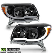 For 2006-2009 Toyota 4runner Black Led Tube Upgrade Style Projector Headlights
