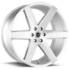 4-strada Coda 24x10 5x115 15mm Silverbrushed Wheels Rims 24 Inch