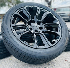 22 Black Chevy Suburban Tahoe Silverado Gmc Sierra Yukon Wheels Rims Tires 2024