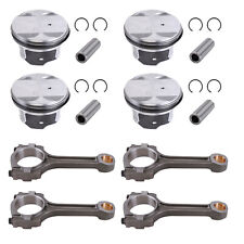 Engine Pistons Rings Set 4x Connecting Rod For Chevrolet Buick Pontiac 2.4l