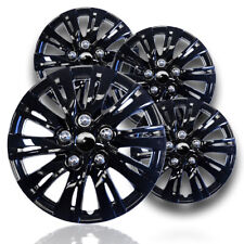 15 Gloss Black Hubcaps Snap On Wheel Covers Fits Steel Rims For R15 Tires