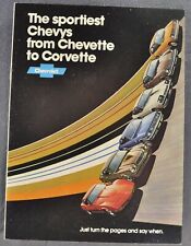 1977 Chevrolet Brochure Corvette Camaro Z28 Nova Monza Spyder Vega Chevette 77