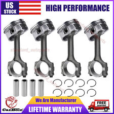 Pistons Rings Connecting Rod Kit Fit For Buick Chevrolet Gmc Saturn 2.4l