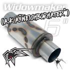 Black Widow Widowmaker Ss Oval Gray Exhaust 3 Inch Muffler Universal Bw0012-30