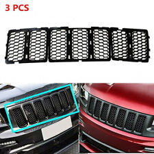 Black Mesh Grille Insert Kit Front Grill Cover For Jeep Grand Cherokee 2014-2016