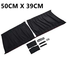 2pcs Car Van Suv Vip Black Curtains Sunshade Visor 50x39cm Accessories