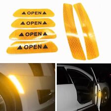 6pcs Auto Door Open Sticker Reflective Tape Safety Warning Decal Universal Car
