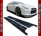 K Style Carbon Fiber Side Skirt Extensions Fit 2008-2021 Nissan Gt-r R35 Cba Dba