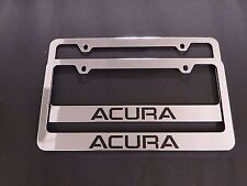 2 Brand New Acura Chromed Metal License Plate Frame