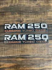 1992 1993 Dodge Ram 250 Cummins Turbo Diesel Fender Emblem Badge Oem Pair Of 2