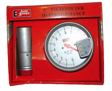 5 Auto Gauge Meter Monster Tach Tachometer Shift Lite Light Silver 11000 Rpm