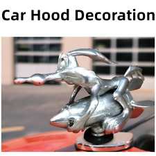 Hood Ornament Cartoon Coyote Rocket Car Hood Decoration Metal Hood Decoration