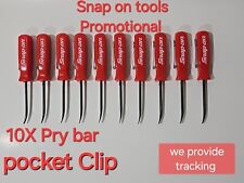 10x Red Snap On Tools Promotional Pry Bar Screwdrivers Per Order Pocket Clip New