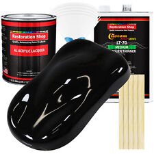 Super Gloss Jet Black Acrylic Lacquer Gallon Auto Paint Kit Medium Thinner