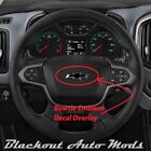 Gloss Black Vinyl Bowtie Steering Wheel Emblem Overlay Decal Chevrolet Colorado