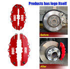 4pcs Red Universal Disc Brake Caliper Cover Front Rear Car Accessories Kit