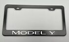 Model Y Black Stainless Steel License Plate Frame Laser Engraved Fit Tesla