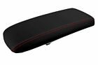 Console Lid Armrest Cover Leather For Ford Explorer 1995-2001 Red Stitch