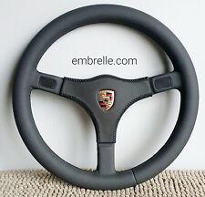Porsche 911 928 944 Vintage Gray Leather Steering Wheel Targa Carrera 930 964