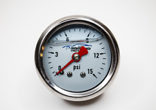 Fuel Pressure Gauge 0-15 Psi 1.5 Liquid Filled18 Npt Lifetime Warranty Usa