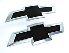Chevy Silverado 1500 2500hd 3500hd Black Front Rear Tailgate Bowtie Emblem Set