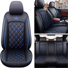 Universal Luxury Leather 5-seats Car Seat Covers Front Rear Cushions Full Set