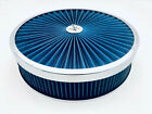 Air Cleaner Set 14 X 3 Super Flow Washable Blue Extraflow Holley Edelbrock Aed