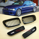 Gloss Black Side Fender Front Grille Coupe Convertible For Bmw E46 M3 2001-2006