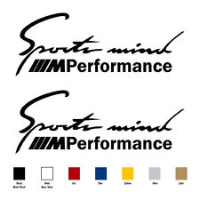 2pcs Sports Mind Bmw Performance 10 X 3.75 Decal Vinyl Stickers