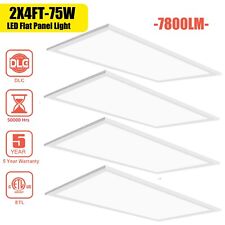2x4 Led Flat Panel Light4 Pack75watt0-10v Dimmable7800 Lumens5000k Daylight