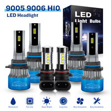 Led Headlights Hi-lowfog Lights Bulbs White For Gmc Sierra 1500 2003 2004 -2006
