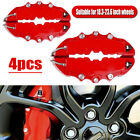 4x Red 3d Style Front Rear Car Disc Brake Caliper Covers Parts Accessories