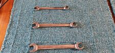 Snap-on Usa Sae 3pc Flare Nut Open Combo Wrench Set Rxs14 Rxs18 Rxs20 Marked.